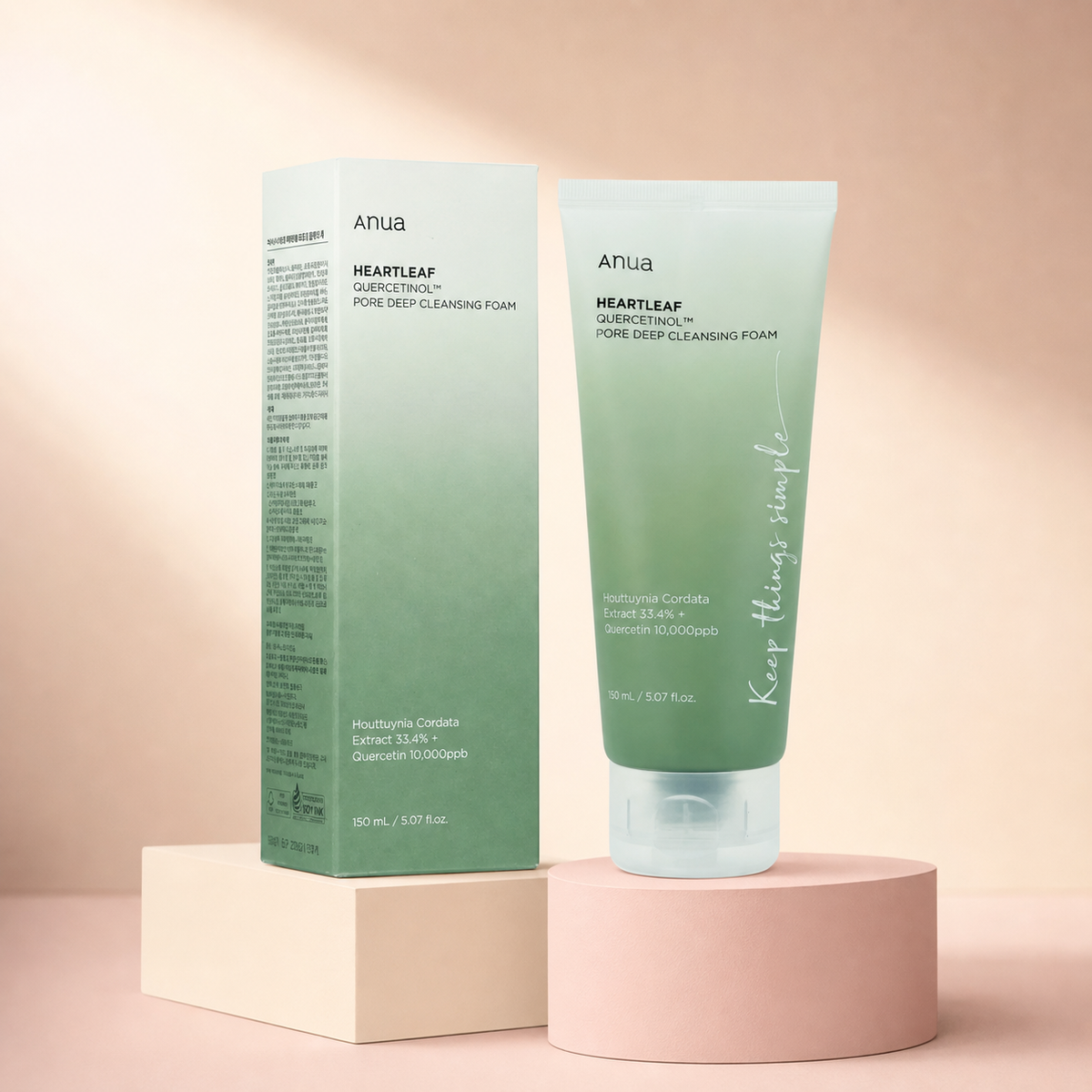 ANUA HEARTLEAF SUCCINIC PORE DEEP CLEANSING FOAM KOREA150ml