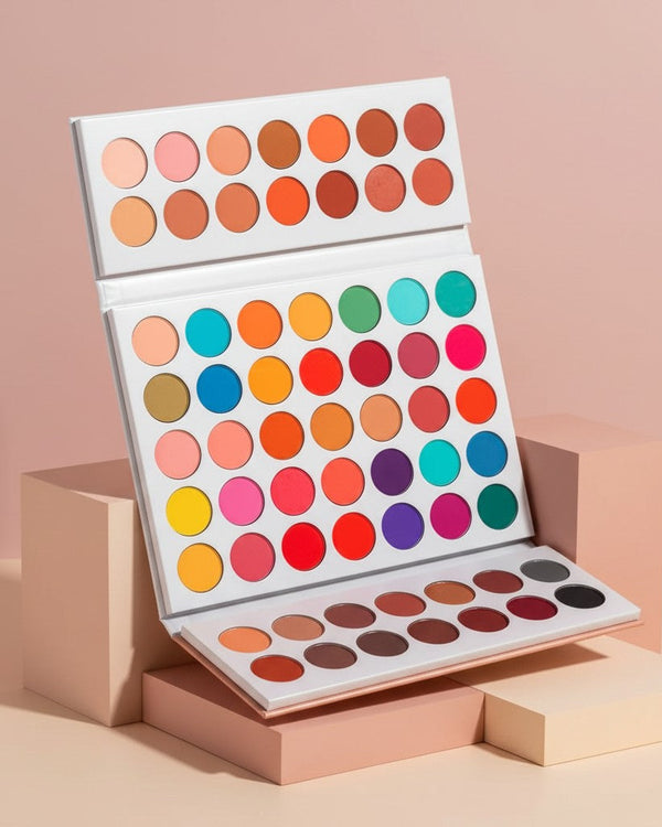 My Glam Room Beauty Glazed Gorgeous Me eyeshadow palette featuring a wide range of vibrant matte and shimmer shades.