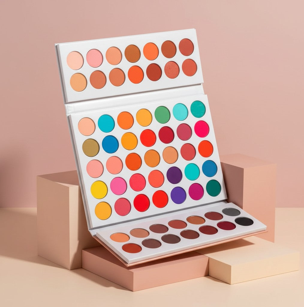 My Glam Room Beauty Glazed Gorgeous Me eyeshadow palette featuring a wide range of vibrant matte and shimmer shades.