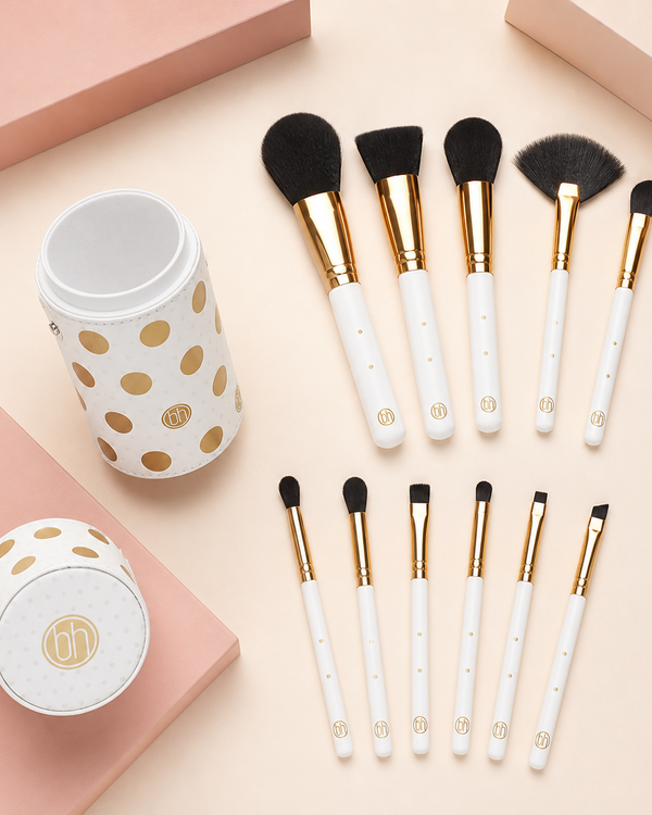 BH Cosmetics Dot Collection 11 Pcs Brush Set - White