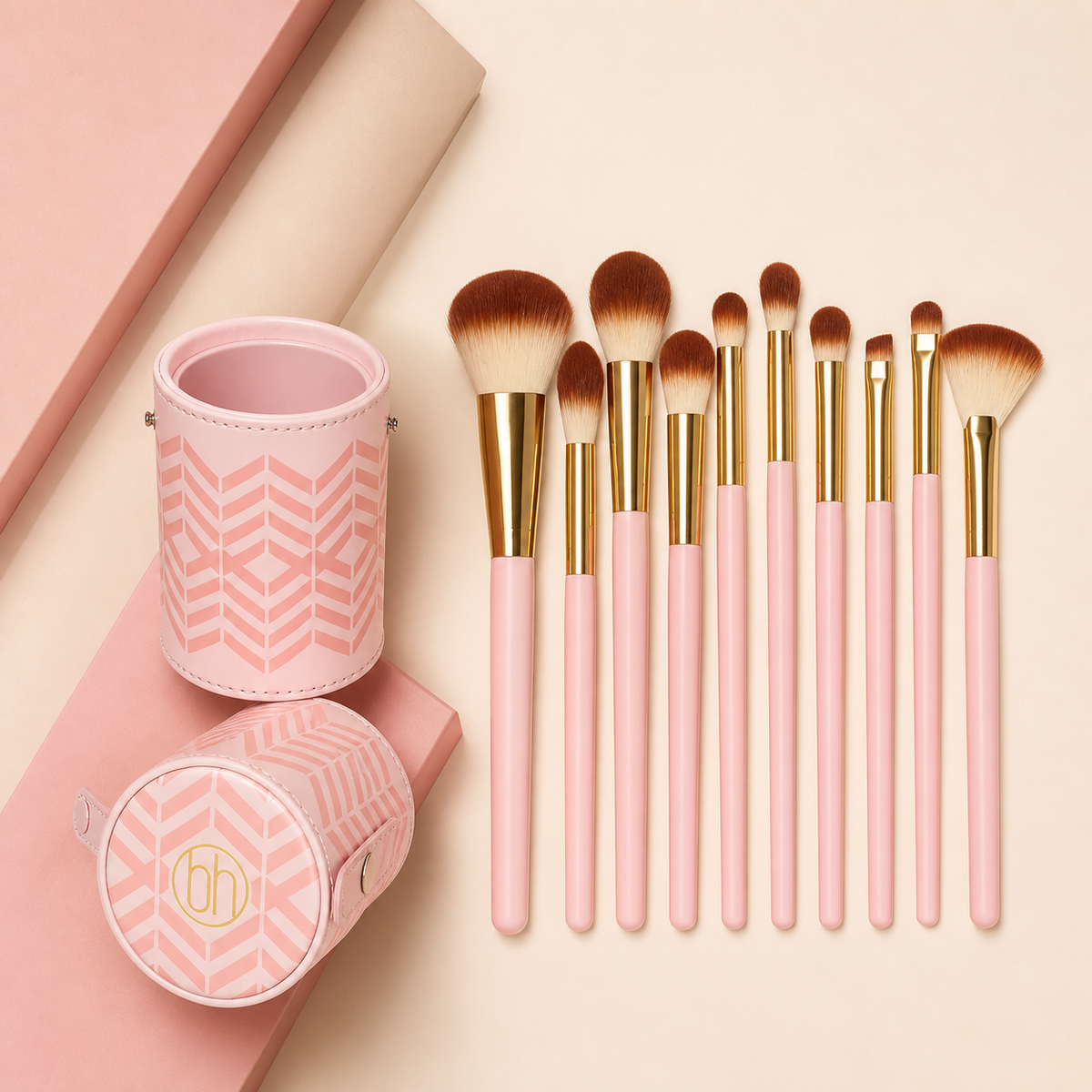BH Cosmetics - Pink Perfection 10 Piece Brush Set with a box