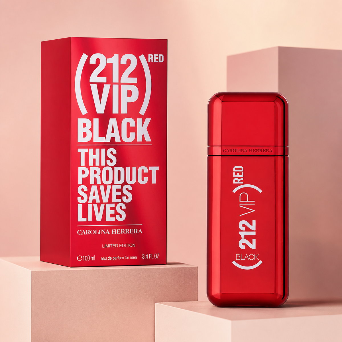 Carolina Herrera VIP 212 Black EDP For Men – 100ml