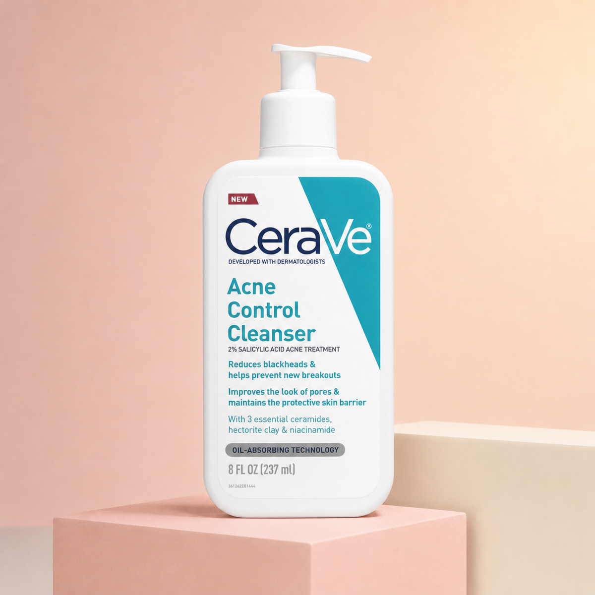 CERAVE ACNE CONTROL CLEANSER 2% SALICYLIC ACID ACNE TREATMENT 237ML