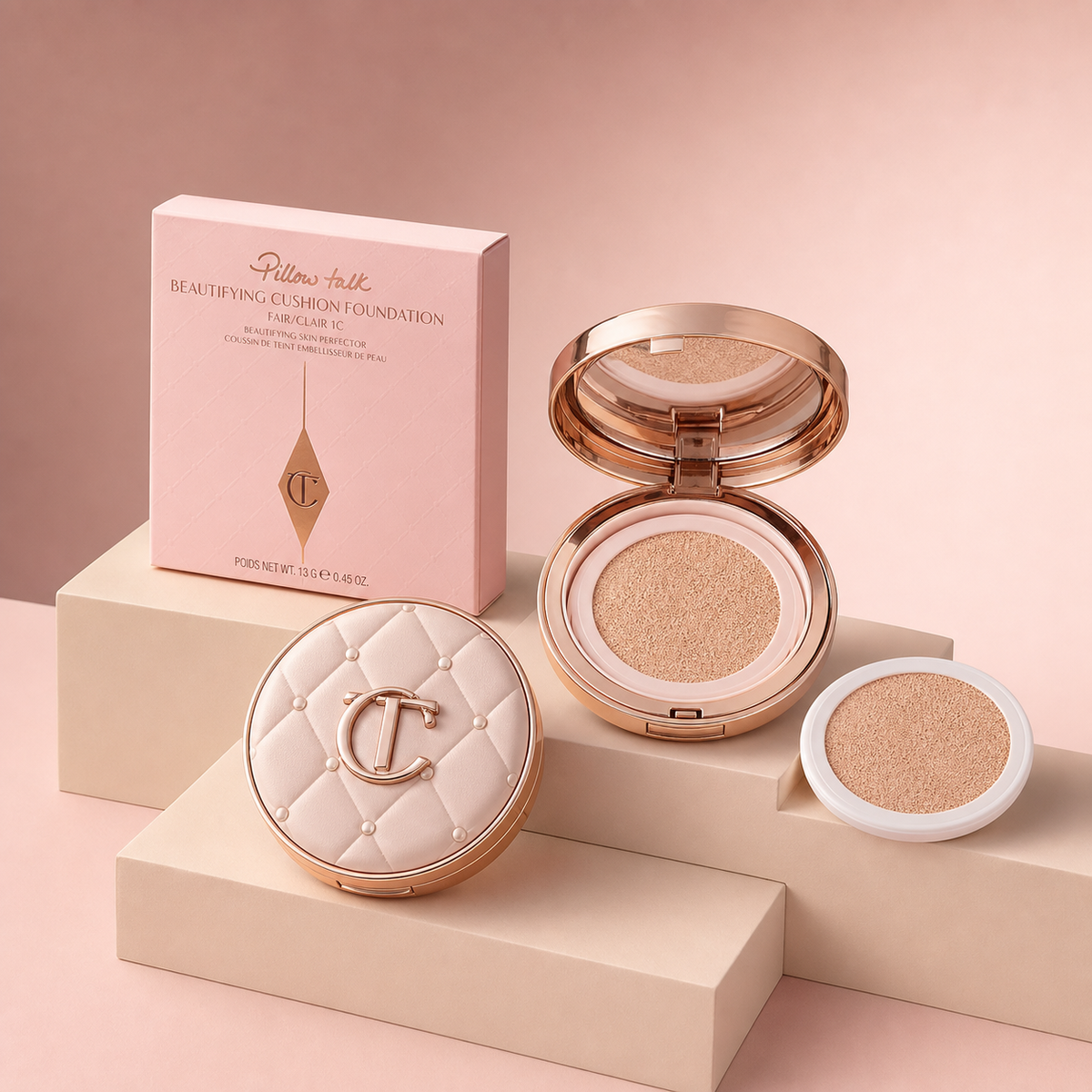Charlotte tilbury beautifying cushion foundation (1c fair clair shade)