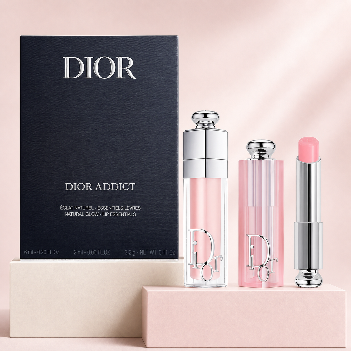 Dior 3 in 1 gift lip balm set original product,