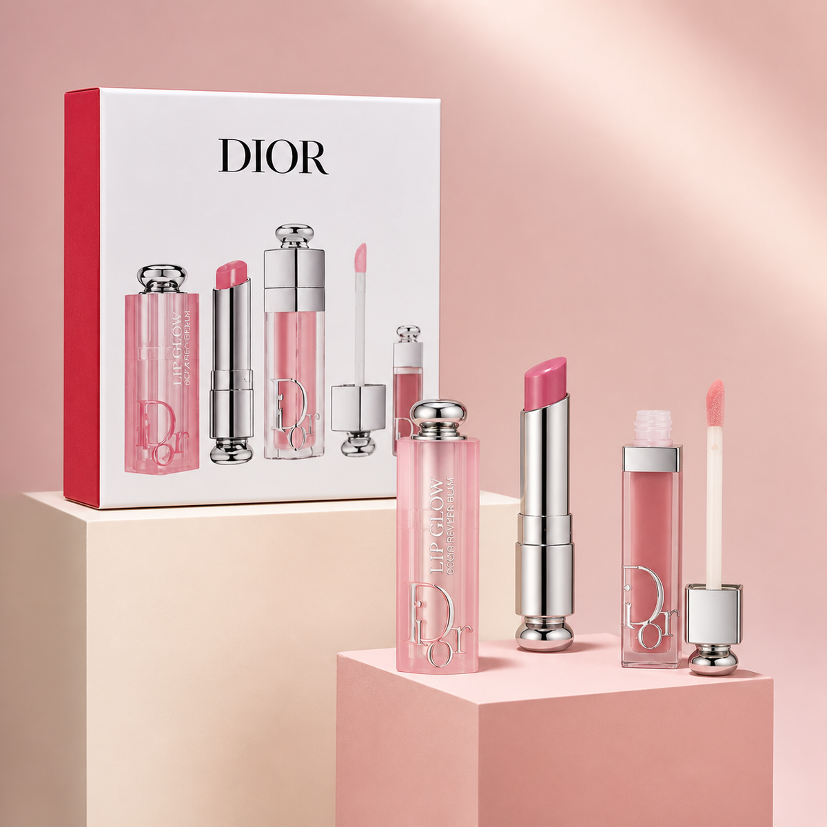 DIOR ADDICT 3 IN 1 LIP GLOW & BALM SET.