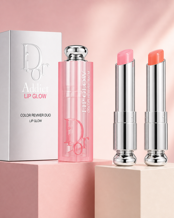 Dior Addict Lip Glow Lip Balm Lip Kit - 004 Coral +001 Pink