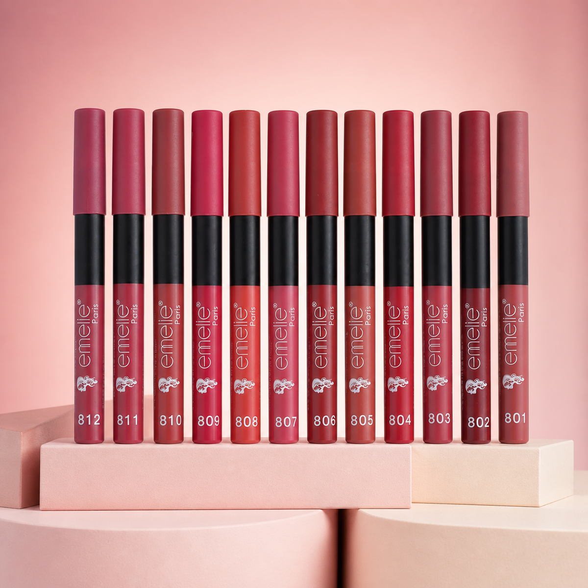 Emelie Matte 12 Lip Pencils Set