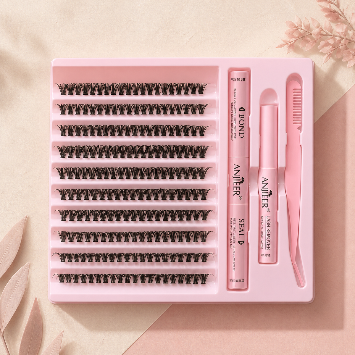 Extension eyelashes pack anjieer