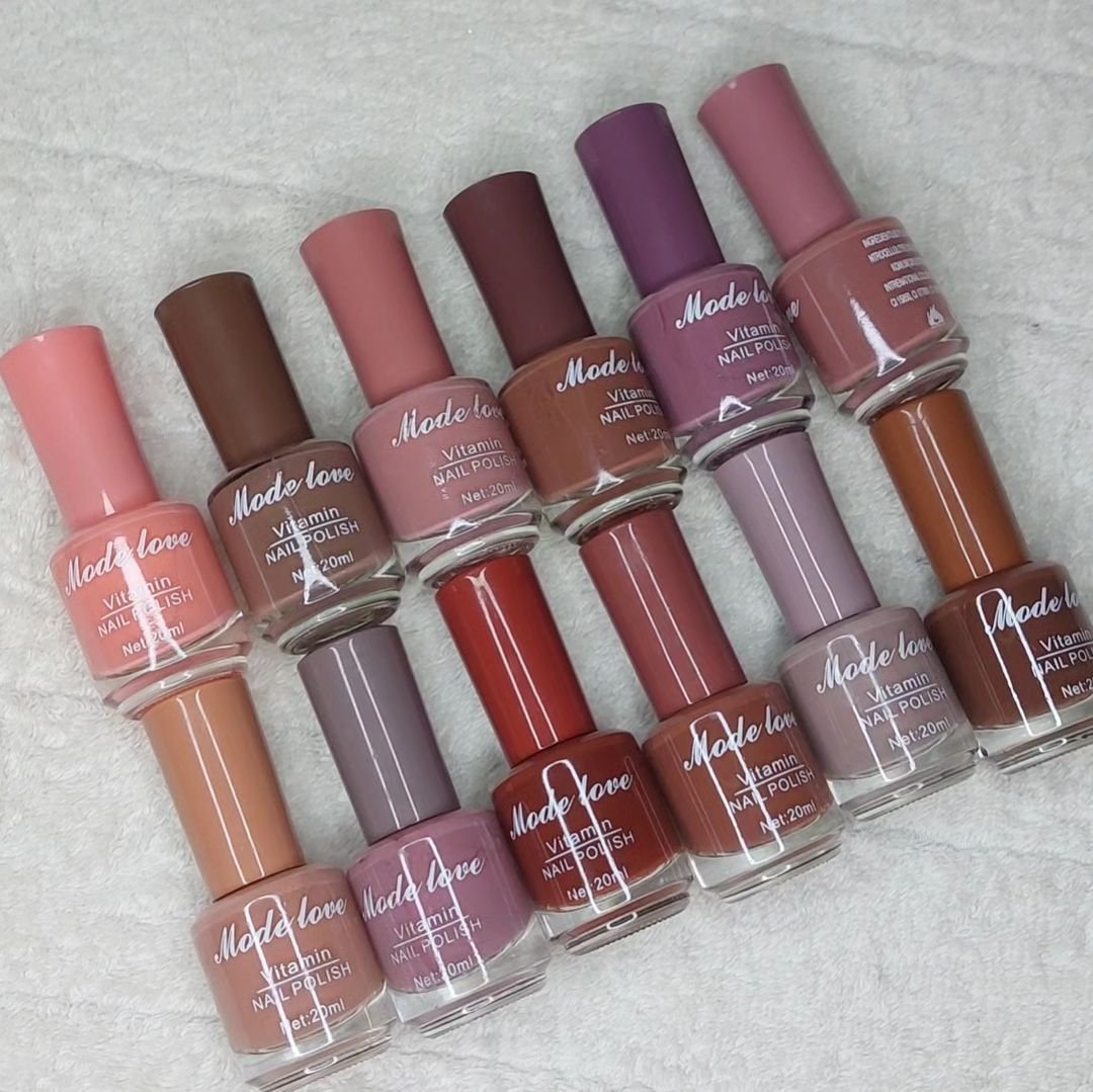 Set of 12 Nude Nail Paints – 25ML