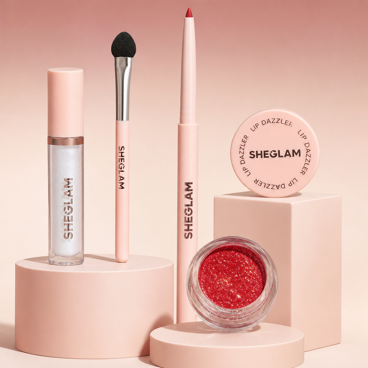 SHEGLAM LIP DAZZLER GLITTER KIT 4 IN 1