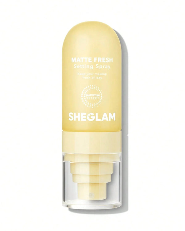 SHEGLAM Matte Fresh Setting Spray Ultra Matte Liquid-To-Powder Long Lasting Makeup YELLOW