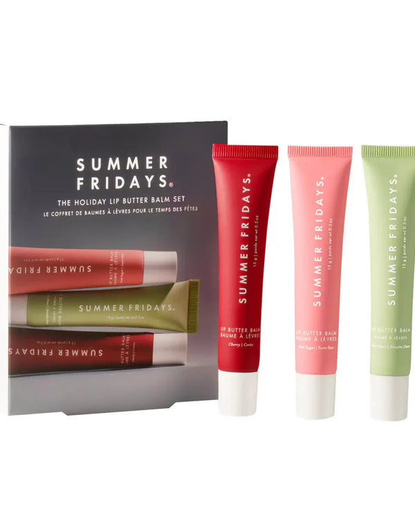 Summer Fridays The Holiday Lip Butter Balm (TRIO) Gift Set. New