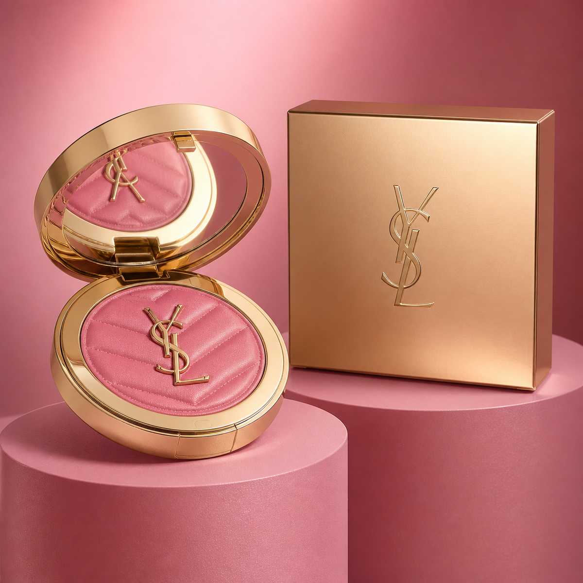Ysl make me blush 24h buildable blurring powder blush (shade nude lavalliere -iconic dusty pink)